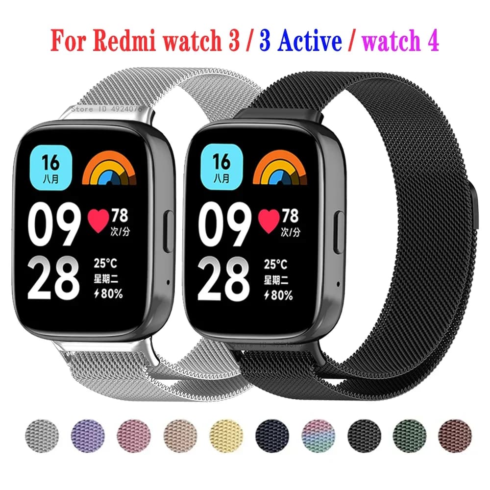 Cinturino Milanese per Redmi watch 3 Active Wristband Smartwatch bracciale per Redmi watch 4 accessori per cinturini in metallo di ricambio