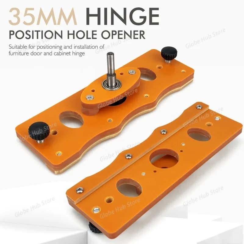 Guida per fori per maschera di perforazione Guida per trapano nascosto Localizzatore di fori da 35 mm Posizionamento di utensili per la lavorazione del legno ad alta precisione Foratura silenziosa