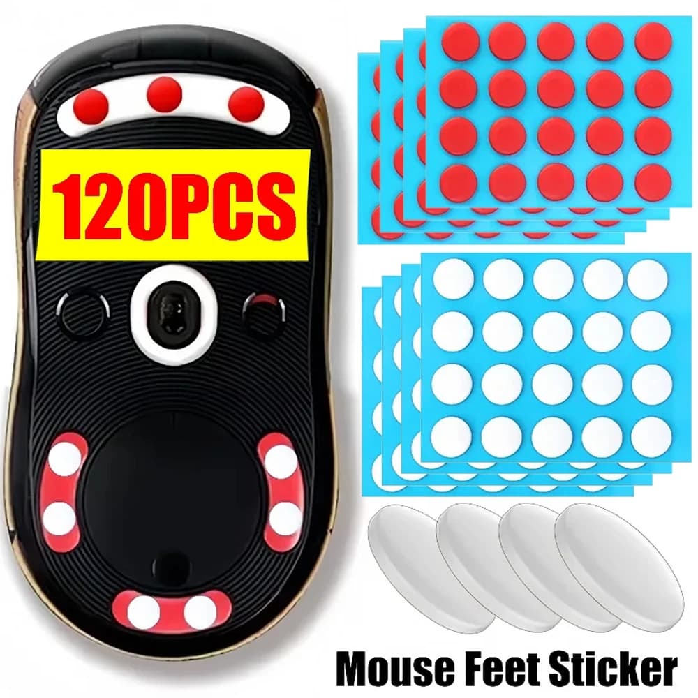 6mm/7mm Diameter Small Dots 20-120Pcs Universal Mouse Skates Mice Glide Feet ICE Control Speed Version DIY for Rubberized Mouse