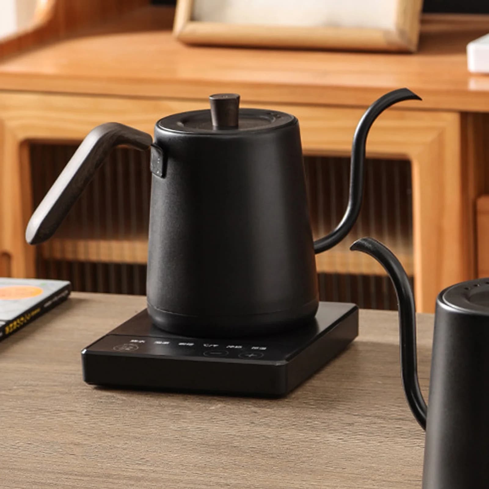 -For Electric Gooseneck Kettle with 5 Temperature Control Presets 1000W 800ml Pour Over Kettle for Coffee Tea Hot Water Boiler*