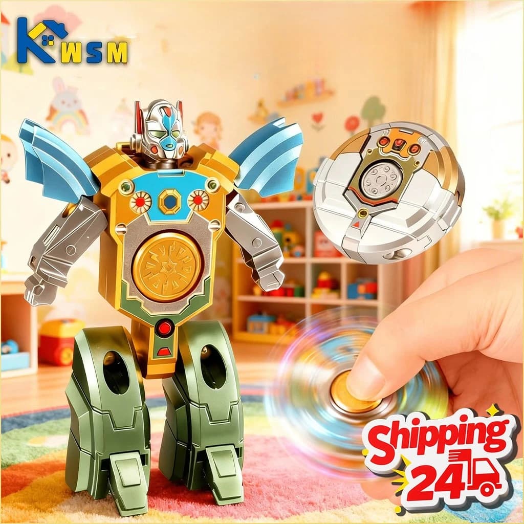 1-20 Pezzi Robot Trasformabile Fidget Spinner, Giocattolo Antistress per Bambini, Regalo per Feste, Giocattolo Sensoriale per Rilassamento e Concentrazione