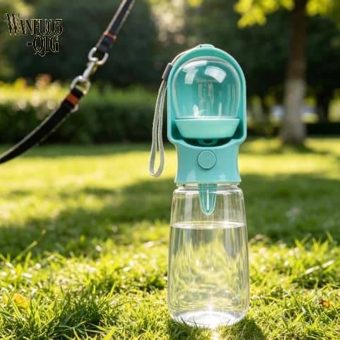 Hot 2 In 1 Portable Pet Water Food Bottle Press Dispenser Travel Storage Container For Dogs Cats Walking Hiking Outdoor Trips