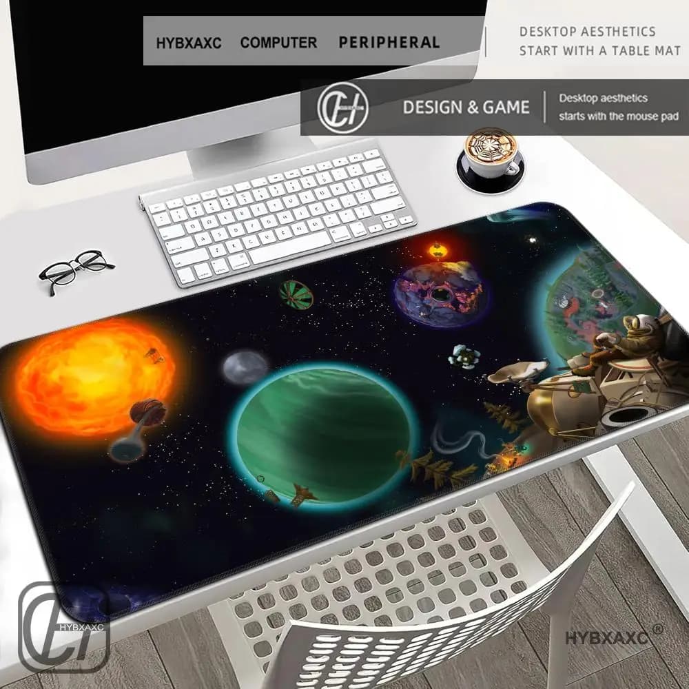 Tappetino per mouse Outer Wilds Boy Pad in gomma naturale, tappetino da gioco, tappetino da scrivania, dimensioni adatte per il gioco World of Tanks, CS GO, Zelda