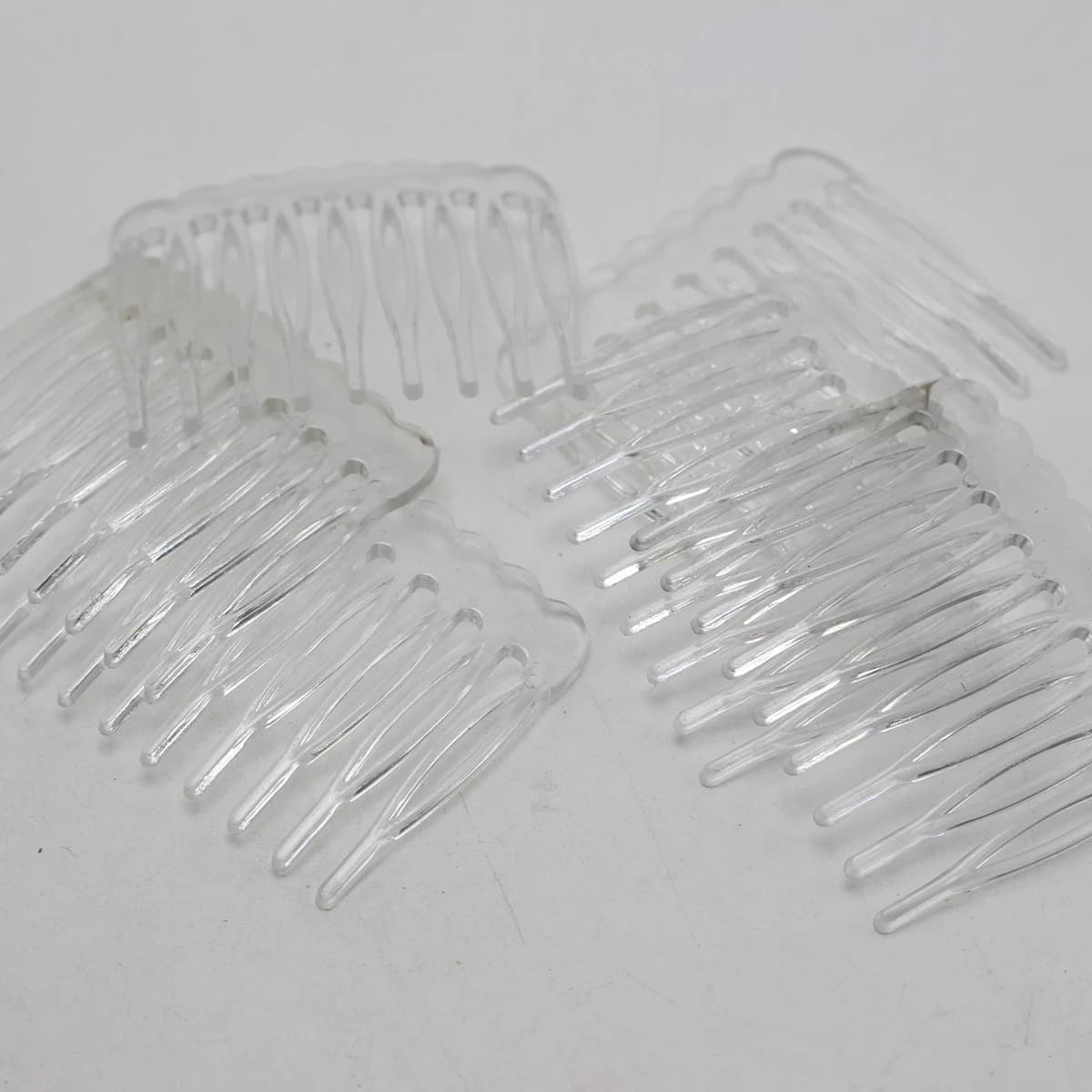 50 Clear Plastic Smooth Hair Clips Side Combs Pin Magic Grip Hair Pins 46X38mm Free Shipping High quality in EU and US quality