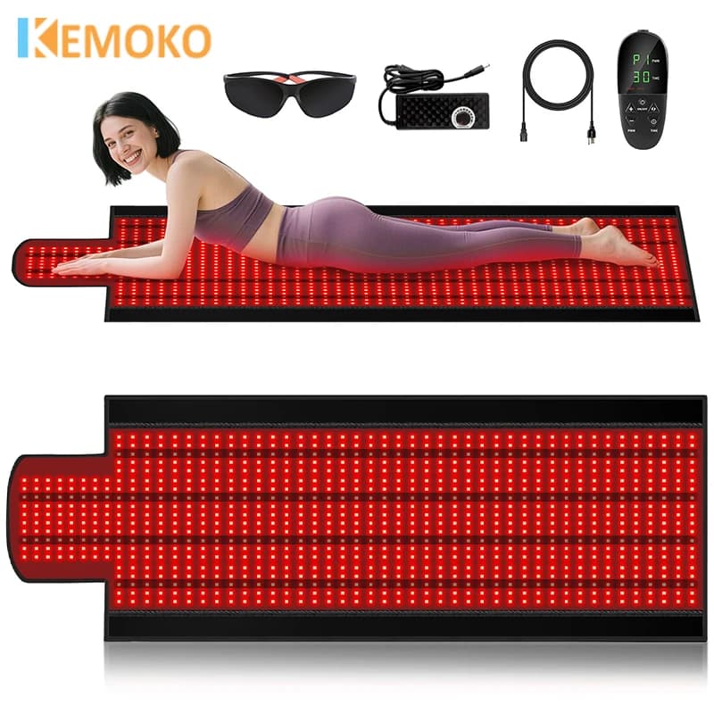 Tappetino Terapeutico a LED KEMOKO con Luce Rossa e Infrarossa, Supporta 660nm 850nm per Schiena, Vita e Spalle, Sollievo dal Dolore alle Articolazioni del Ginocchio