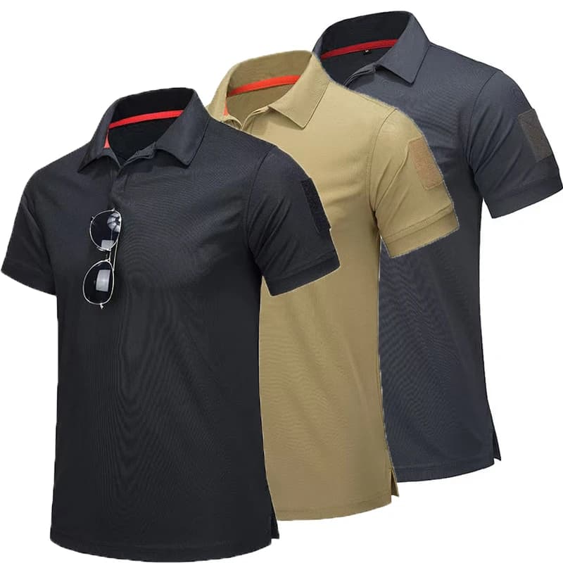 Pullover militare traspirante da uomo T-shirt sportive estive T-shirt tattica ad asciugatura rapida Campeggio Escursionismo Arrampicata Camicie cargo casual