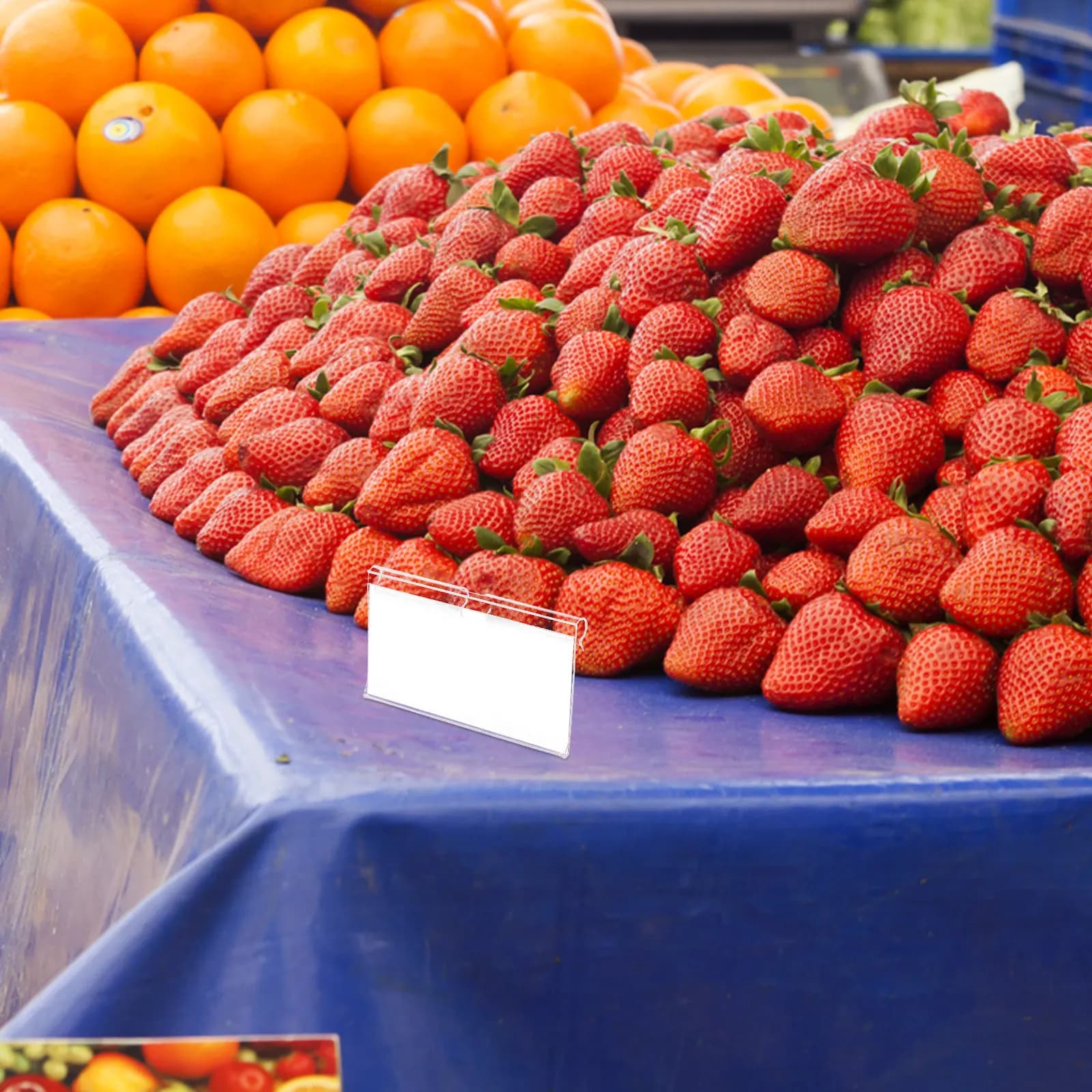 10 Pezzi Portaetichette Trasparenti in Plastica con Gancio per Negozi al Dettaglio, Supermercati, Etichette Prezzi, Portaetichette per Scaffali