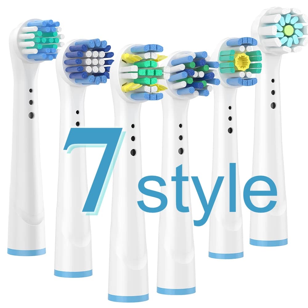 Testine di Ricambio Compatibili con Spazzolini Elettrici Oral B Professional 1000 1500 3000 6000 7000 7500 7Type