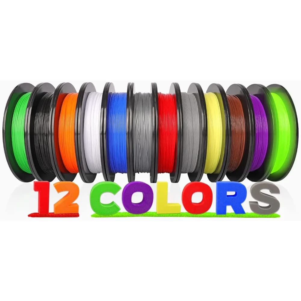 3D PLA Pro 1.75 mm 3D Printer Filament Packs, 2 Assorted Color Packs, 500 g (1.1 pounds) well wrapped for PLA+ Refills
