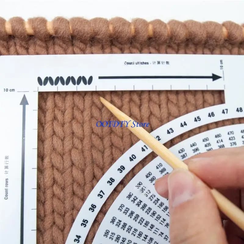 367A Double-Sided Scale Knitting Gauge Converter Tool Stitches Calculator and Counting