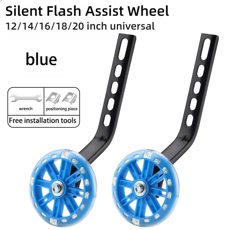 Ruota ausiliaria per bicicletta per bambini 12/14/16/18/20 pollici Ruote da allenamento per bici per bambini Ruota di bilanciamento laterale Kit montato stabilizzatore per bicicletta