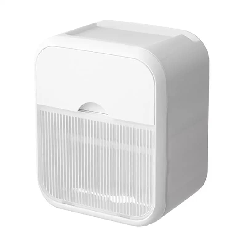 ABJN-Porta fazzoletti da parete con cassetto, porta carta igienica in plastica, scatola porta salviette impermeabile senza perforazione, resistente