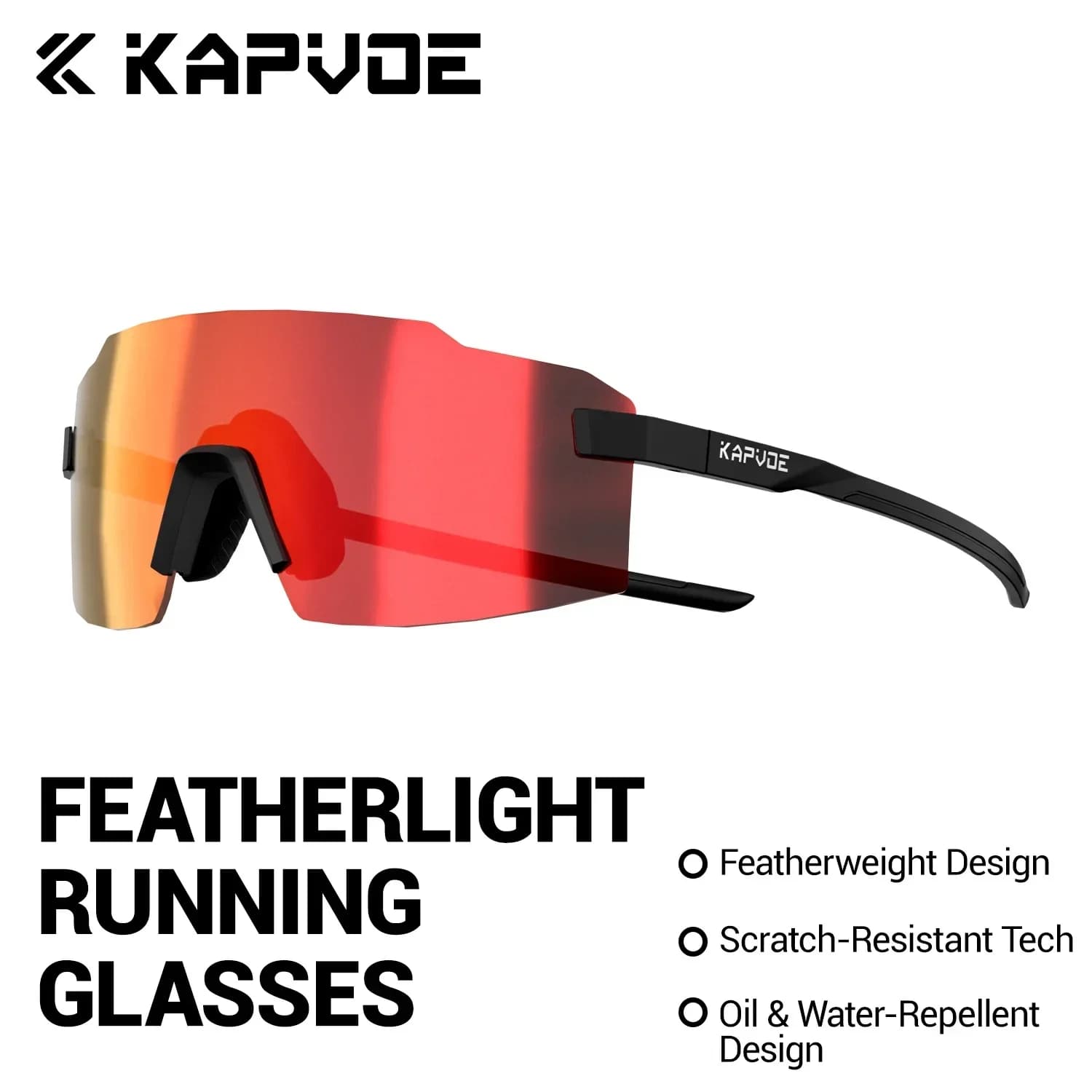 Kapvoe Photochromatic Running Sunglasses Light Cycling Glasses for Men Adjustable Hide Woman Trekking Glasses UV400
