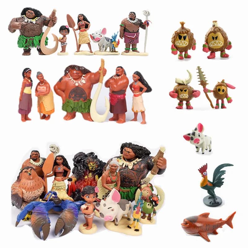6-12 pz/set Del Fumetto Moana Principessa Leggenda Vaiana Maui Chefe Tui Tala Heihei Pua Action Figure Decor Giocattoli Per I Bambini Regalo Di Compleanno