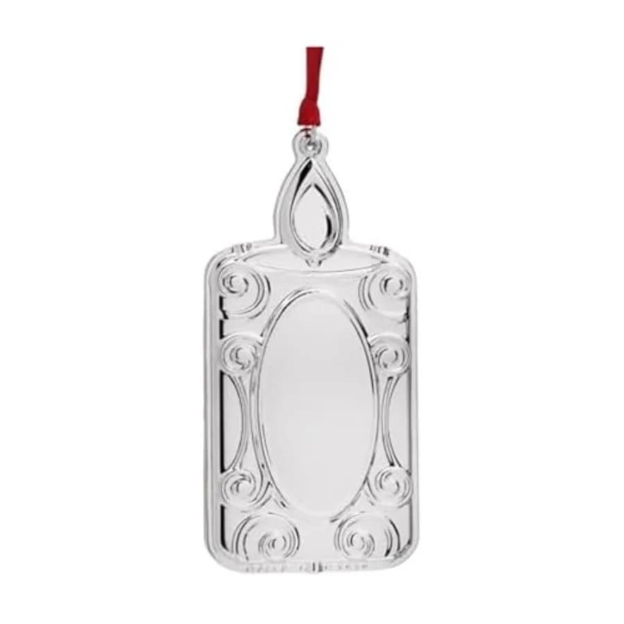 Elegant ornament for engraved silver plated candles of the 13th edition, perfect for Christmas decorations, wedding gifts and special occasions