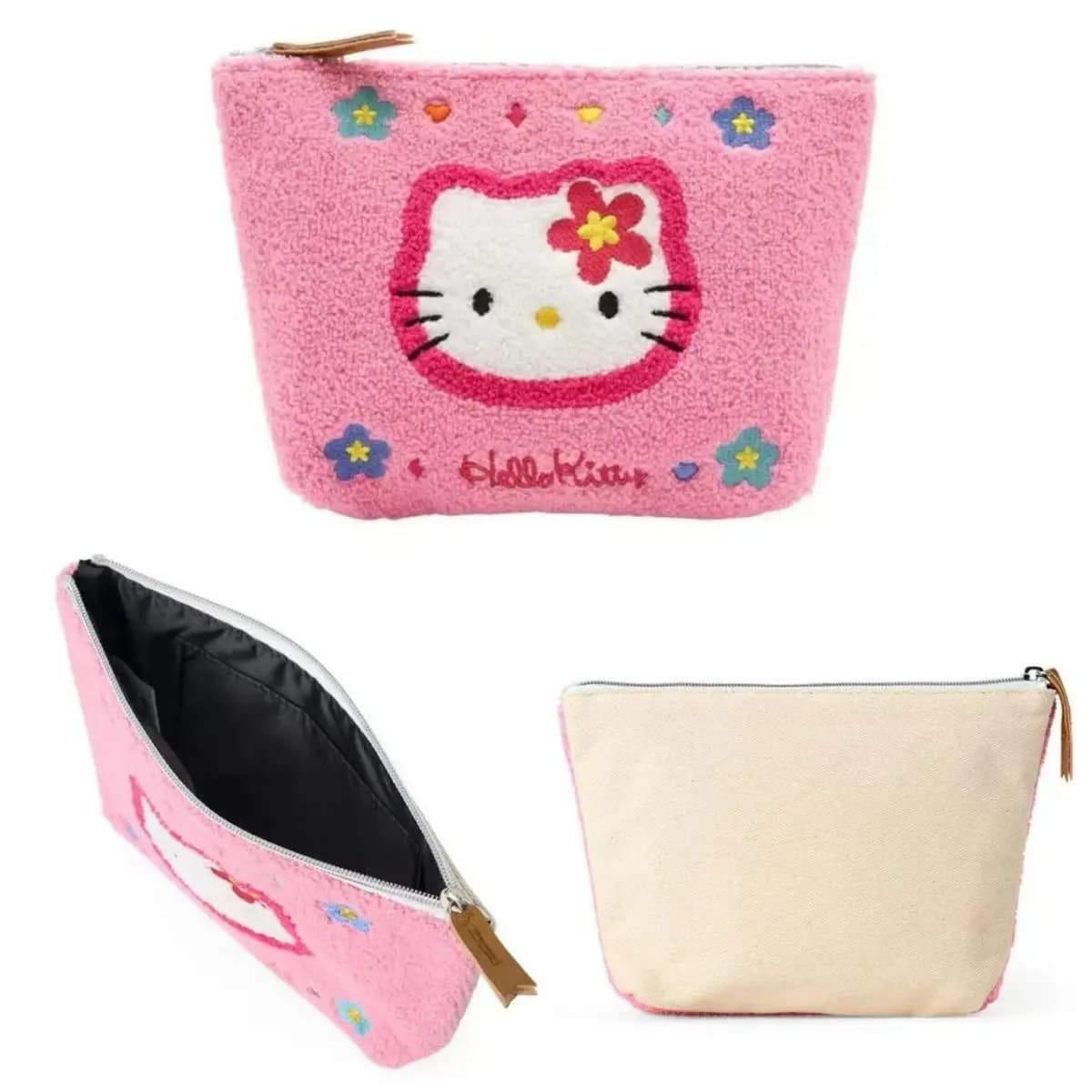 Graziosa Borsa per il Trucco Ricamata Sanrio, Design Cartoon HelloKitty Kuromi My Melody, Astuccio Organizer Kawaii Anime, Regalo Dolce