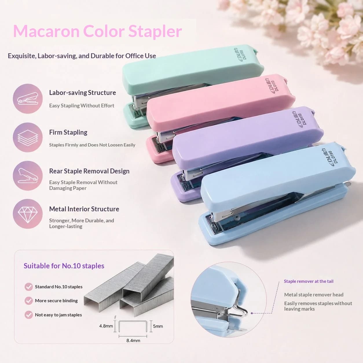 Handheld Mini Stapler Office Equipment Student Use Compact Stapler Machine Children Grip Style Binding Machine