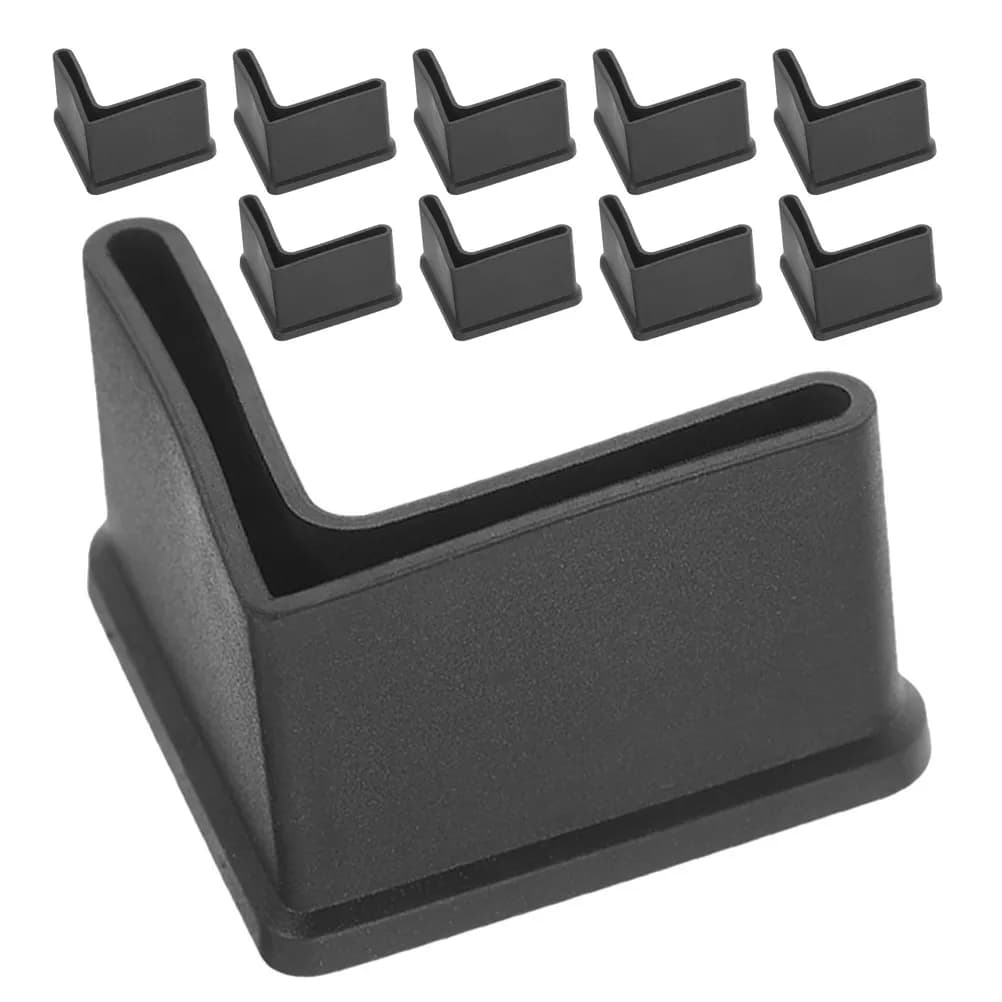 10Pcs Furniture Leg Pads L Shaped Rubber Bed Frame Feet Non Slip Table Stool Floor Protectors Black Chair Feet Caps