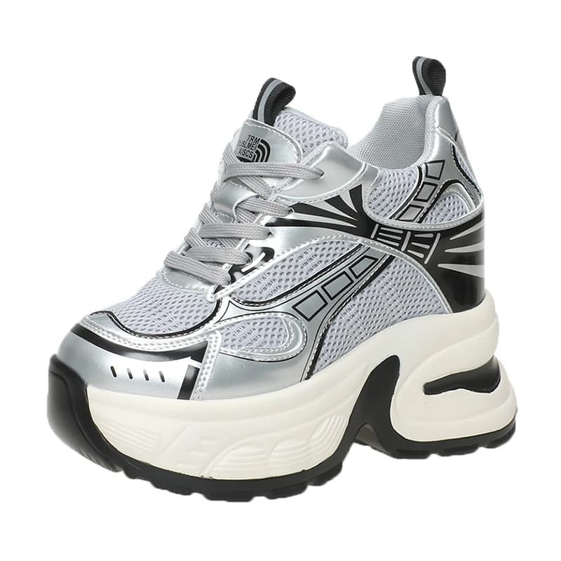 Women's casual shoes with thick and raised sole, New Trend Spring-Summer 2026, Fashion Sneakers for Fitness, Tourism and Running