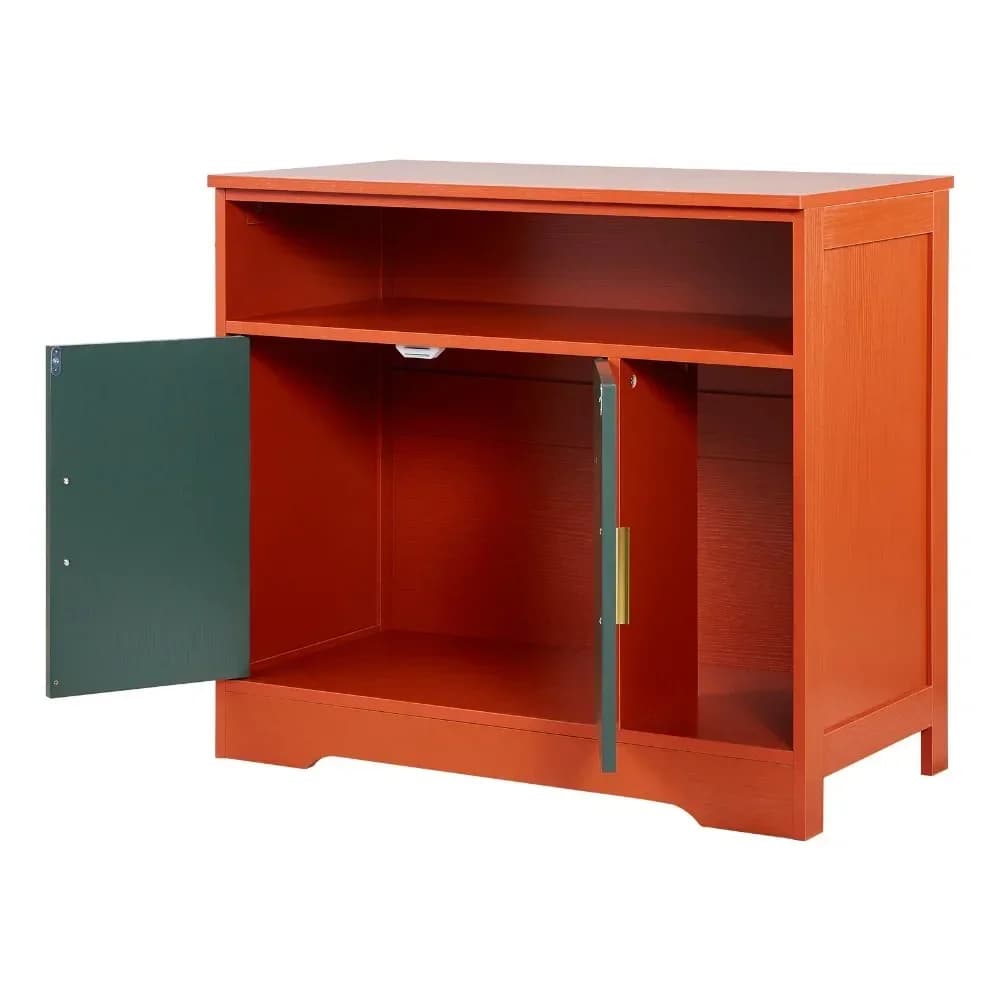 Cat litter cabinet with shelf and storage compartment