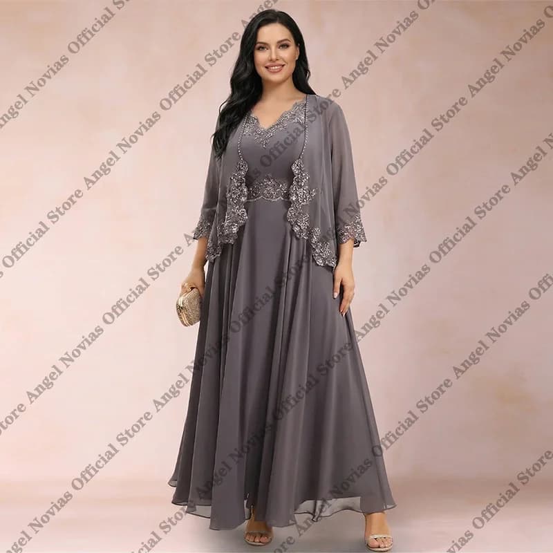 Plus Size Mother of the Bride Dresses 2026 with Jacket Wedding Party Dress vestido madre de la novia en oferta