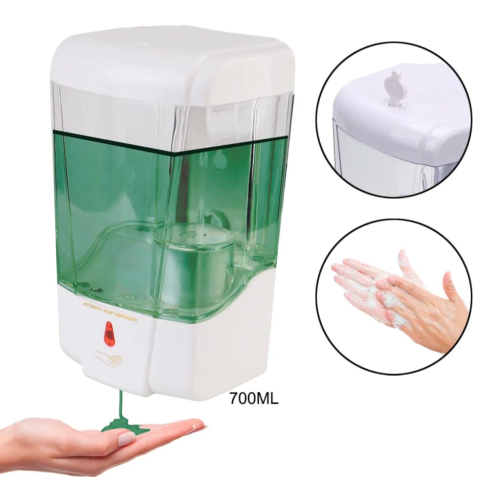 Pompa per lozione senza tocco Liquido senza contatto 700ml per cucina Bagno Dispenser automatico di sapone con sensore IR Montaggio a parete