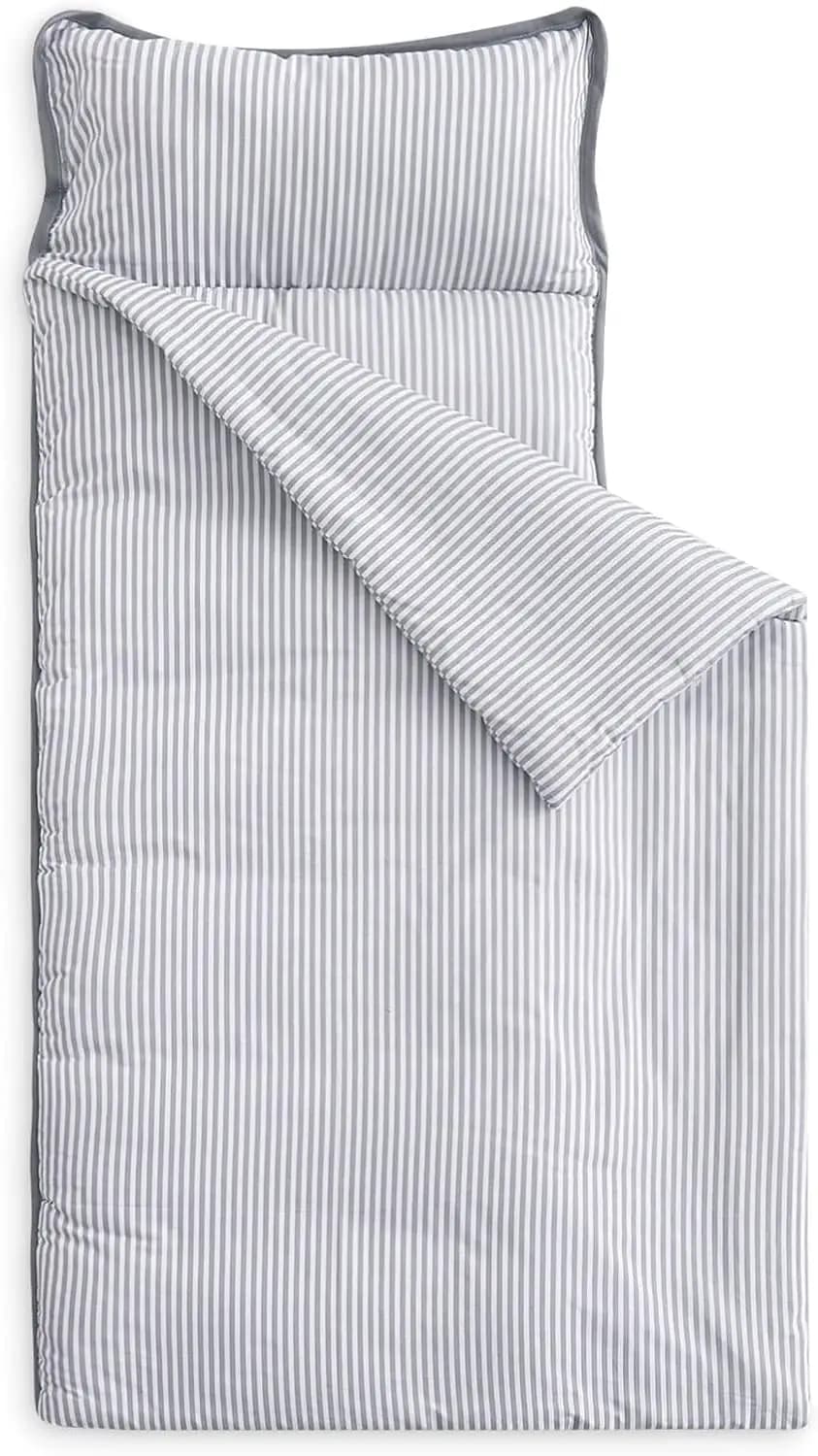 Baby Sleep Mat with Pillow and Cover, 100% Cotton for Age 3+ in kindergarten Nido, Maternal School, Childhood School, Pelo Bag