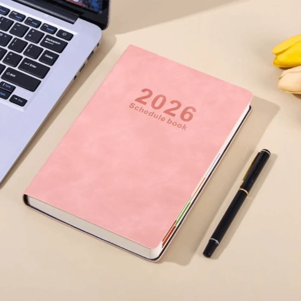 Agenda Planner 2026 in Inglese, Blocco Note 12 Mesi con Segnalibro, Agenda A5 Resistente all'Usura, Semplice Quaderno per la Pianificazione e la Lista delle Cose da Fare