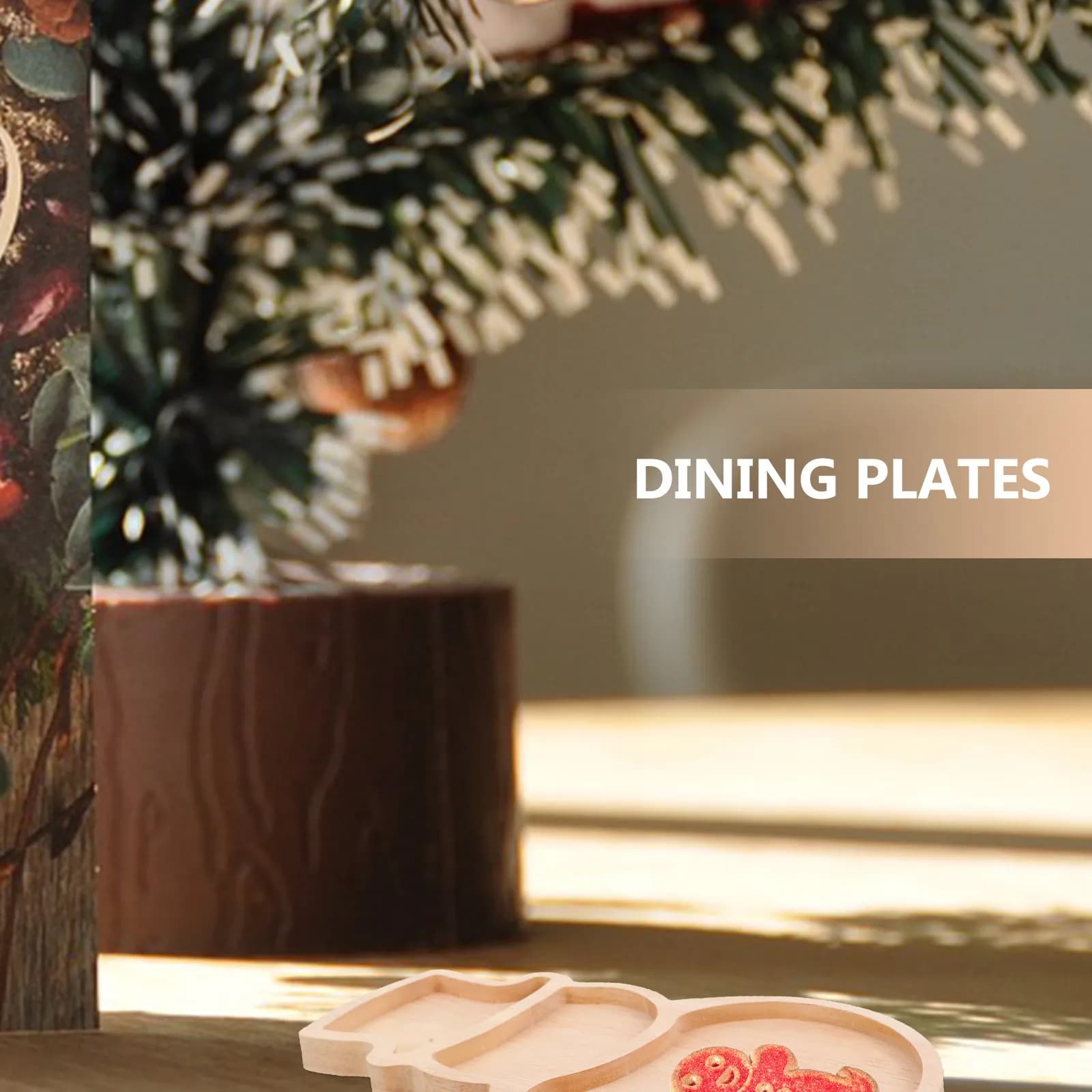 Wooden Snowman Fruit Tray Xmas Party Serving Platter for Home Restaurant Banquet Outdoor Kitchen Snack Dessert Candy Dried Fruit