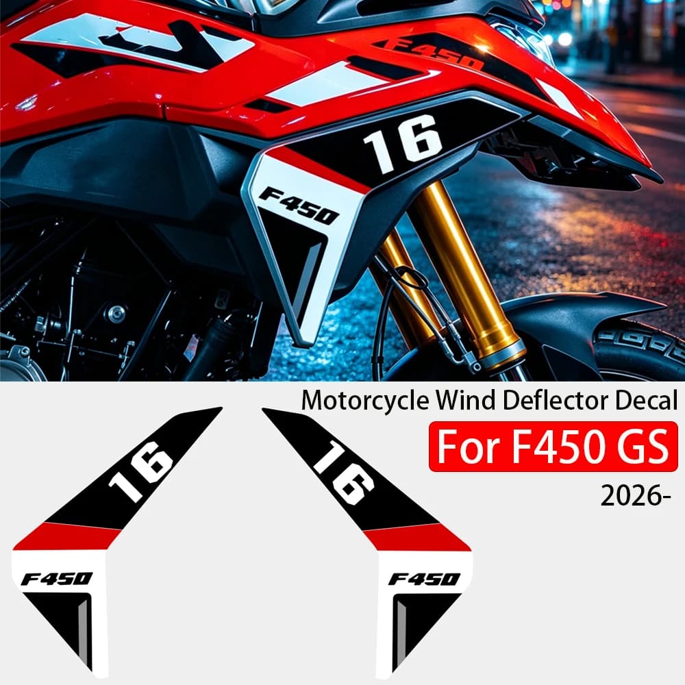 F450GS Anti Scratch Motorcycle air deflector Sticker For BMW F 450 GS 2026- Waterproof Pattern Decal Kits Parts Fairing Stickers