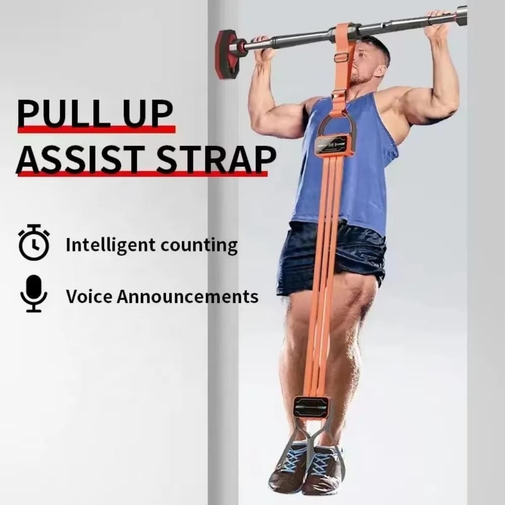 Set of Adjustable Resistance Steps in Height for Tractions with Digital Strap and Convenient Belt for Foot, Stackable Design