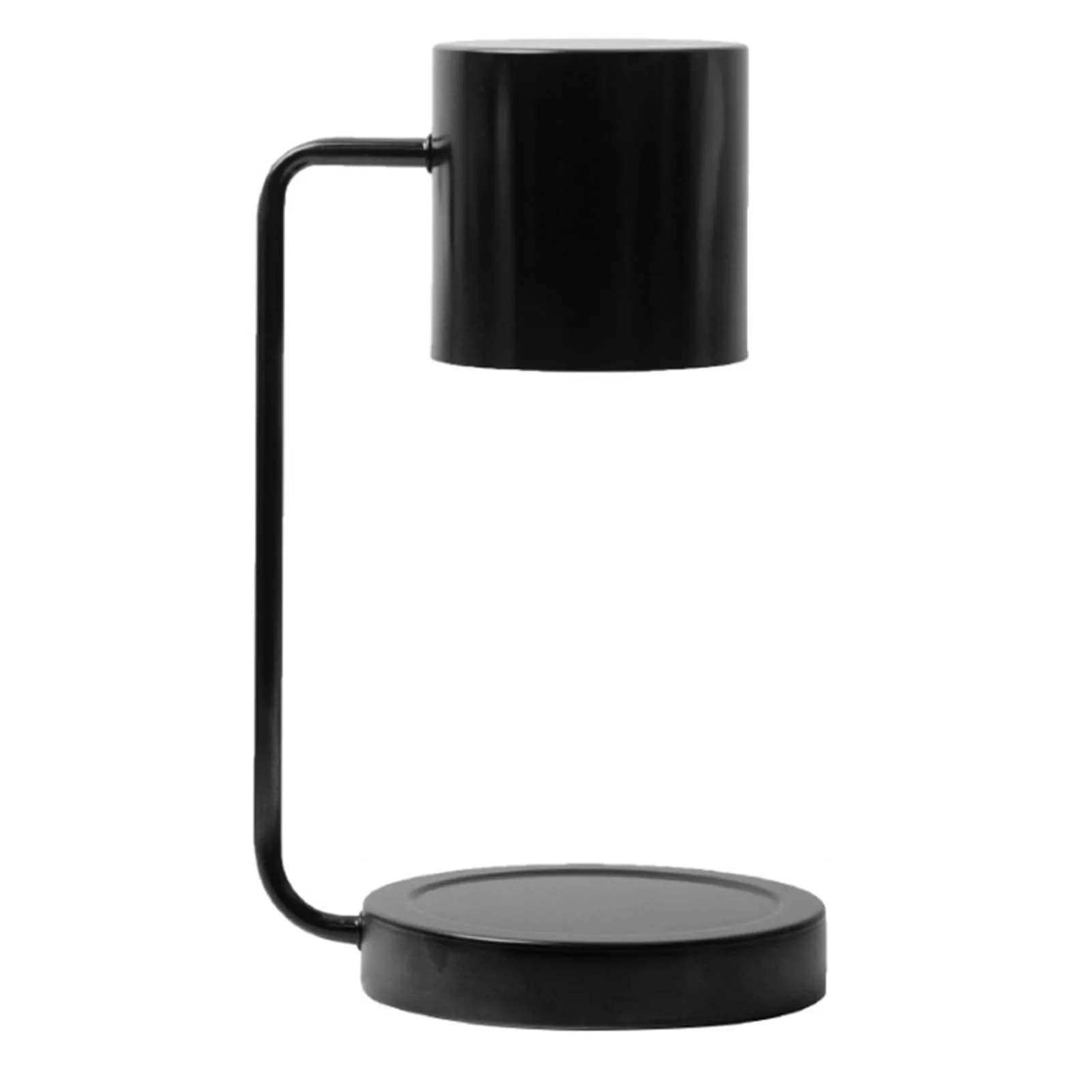 Lampada Scaldacera Senza Fiamma per Candele Profumate, Elettrica, da Tavolo, con Timer e Dimmer, Nera