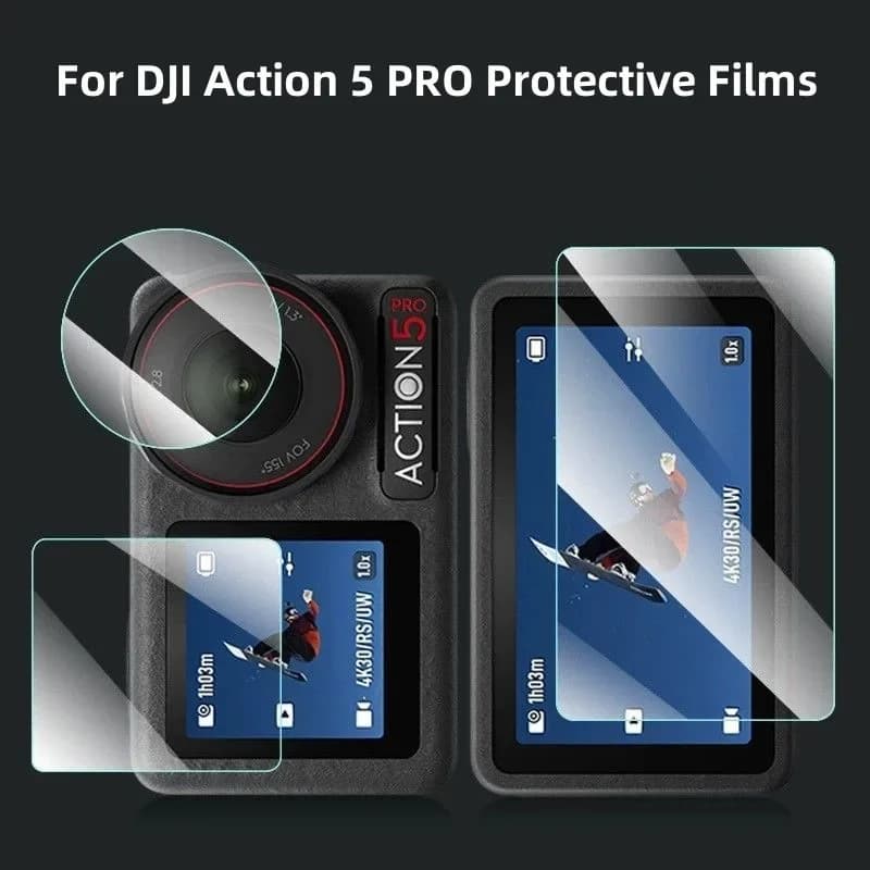 3 pz/6 pz Pellicole di Protezione Obiettivo Schermo Pellicole di Vetro Temperato Copertura Protettiva per DJI Osmo Action 5 Pro Accessori Della Fotocamera