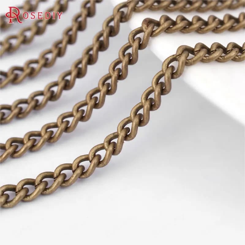 Larghezza 2MM 2.5MM 2.8MM 3MM Ferro Esteso Collana a catena intrecciata Catene Accessori fai da te Materiali per la creazione di gioielli