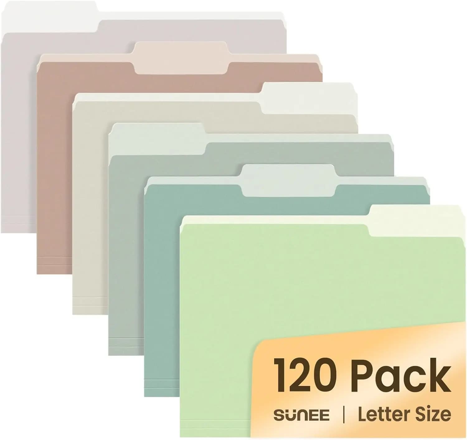 120 Cartelle Colorate, 8,5 x 11, Colori Morandi per Casa, Ufficio e Scuola