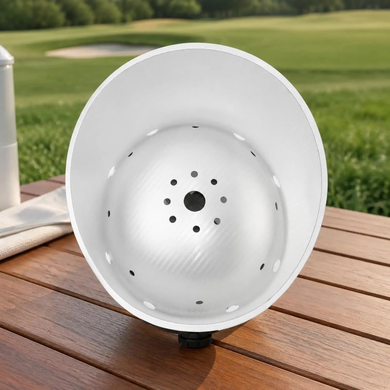 Outdoor Golf Hat for Men with Chin Strap Breathable Crown Ventilation Holes Adjustable Fit for Golf Ball Sports Hiking