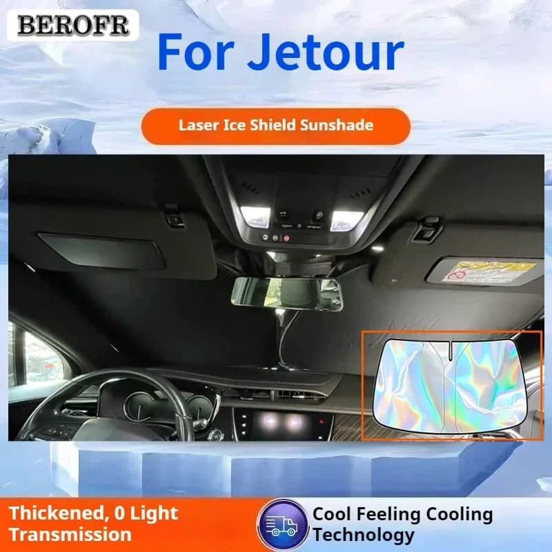 For Jetour Traveller Freedom Mountain Sea T1 T2 X70 PLUS X90 PLUS Front Windshield Sunshade Cover UV Sun Protection Accessories