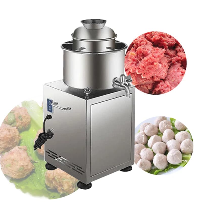 Catering Meat Slurry Machine Full Stainless Steel Grinder Blender Cooperate With Meatball Forming Machine For Sausage And Fish B