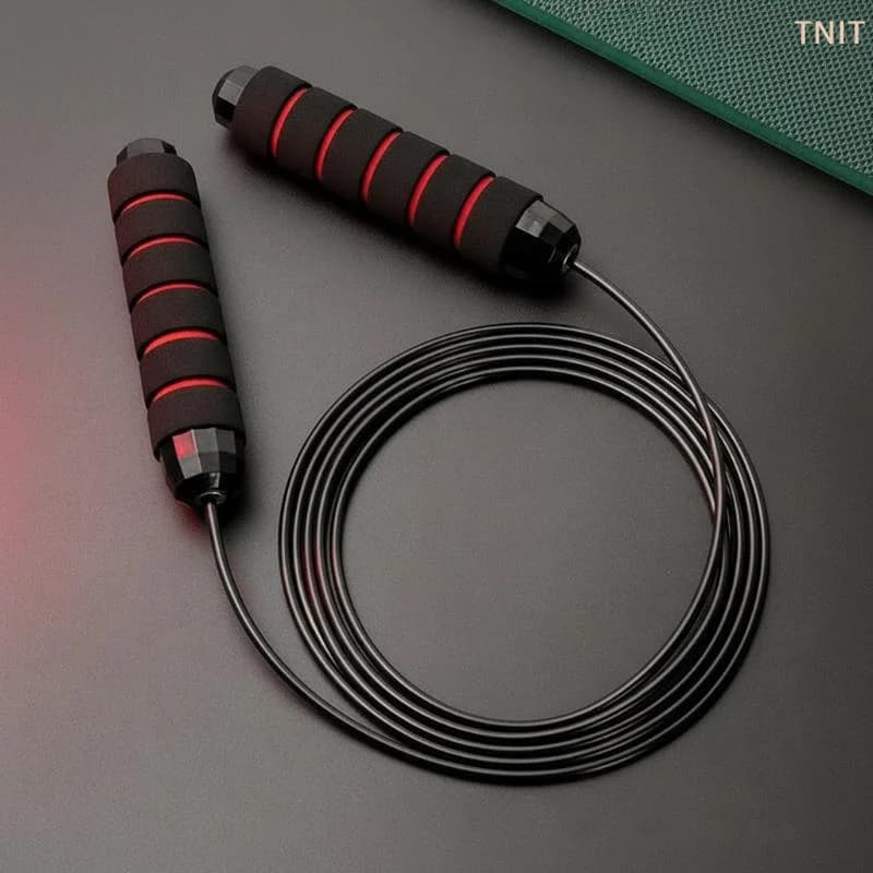 [J] 1 Set Anti-Tangling Steel Wire Jump Rope Adjustable For Skipping Fitness Workout Home Sport Training Equipment