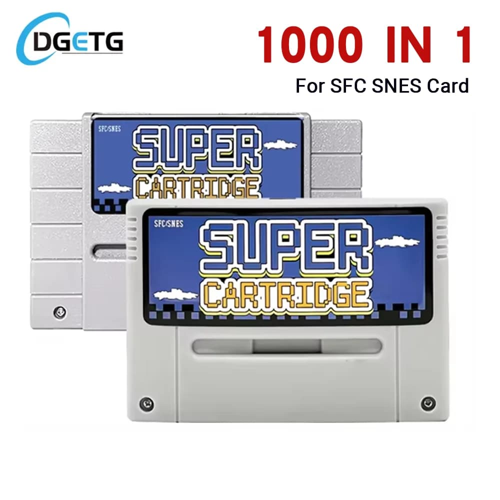 SNES 1000 in 1 SFC Cartuccia di gioco Flash Card per Super Famicom 16 bit US/EU/JP Versione Console per videogiochi con scheda 4G