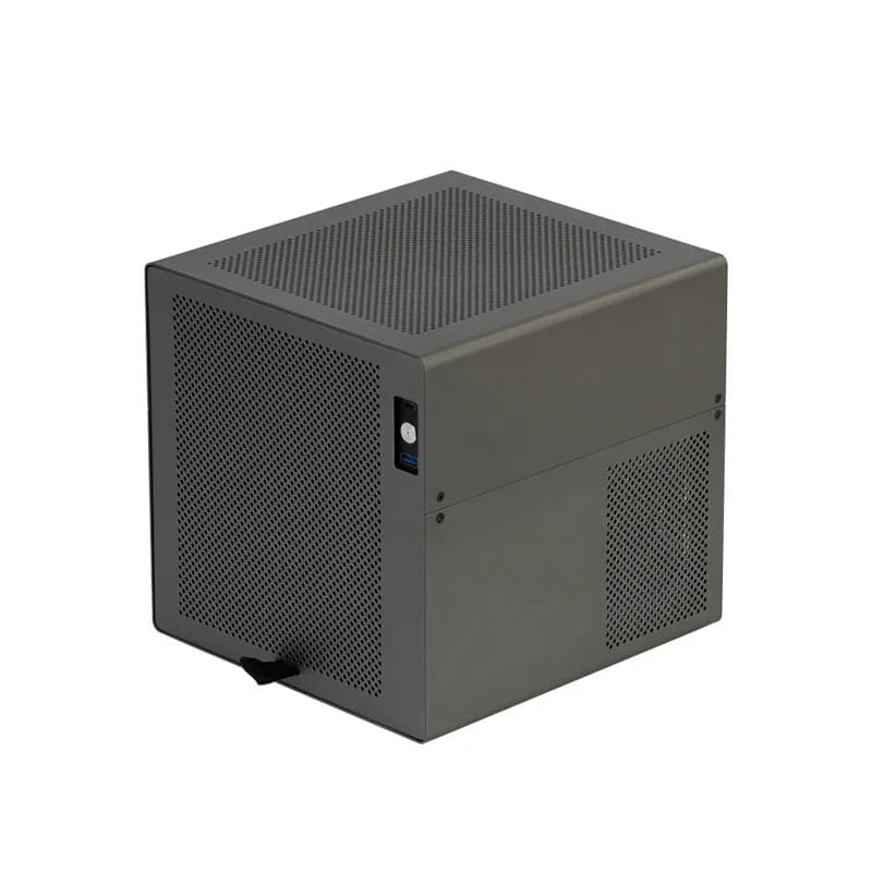 For Scorpio 4-Bay NAS Chassis, Anodized Aluminum, SFX Power, ITX Half Height PCIe, for Feiniu Synology Storage Server