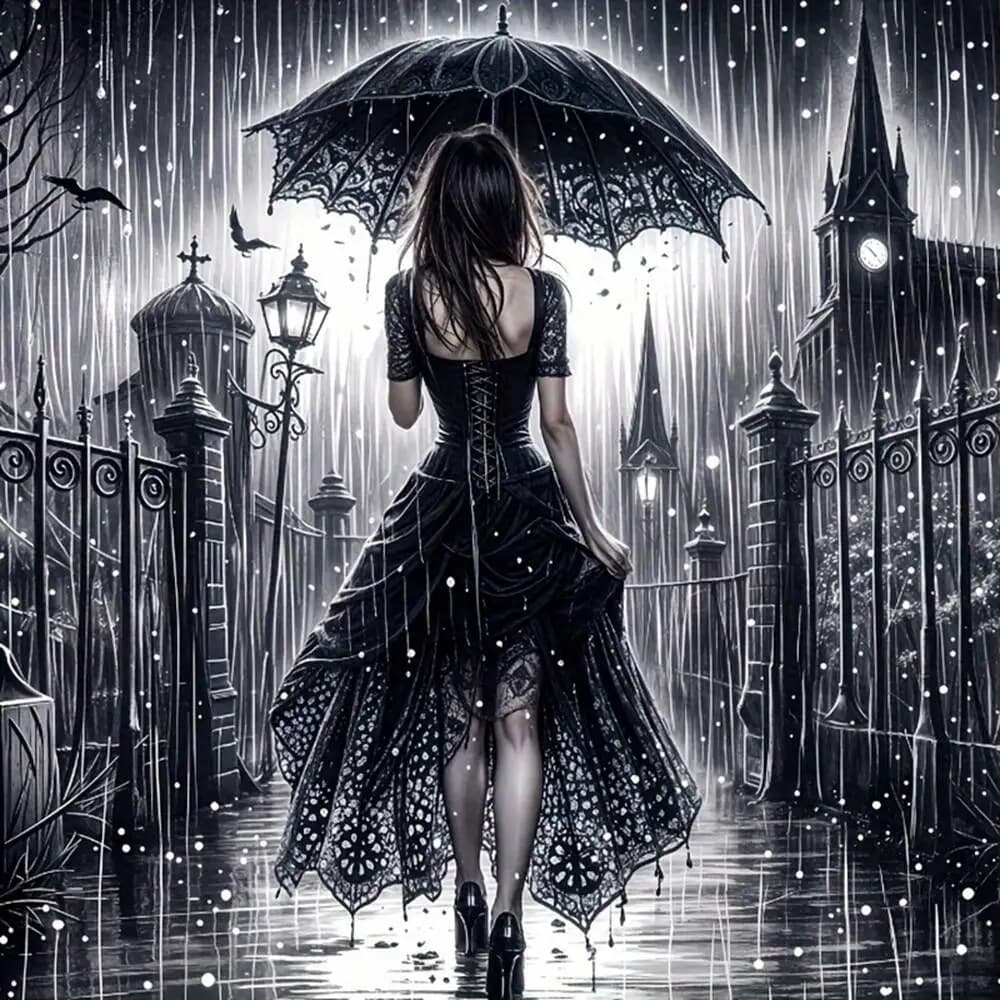 EverShine DIY Diamond Painting Woman Embroidery Umbrella 5D Full Square Round Drill Mosaic Portrait Creative Leisure Home Decor