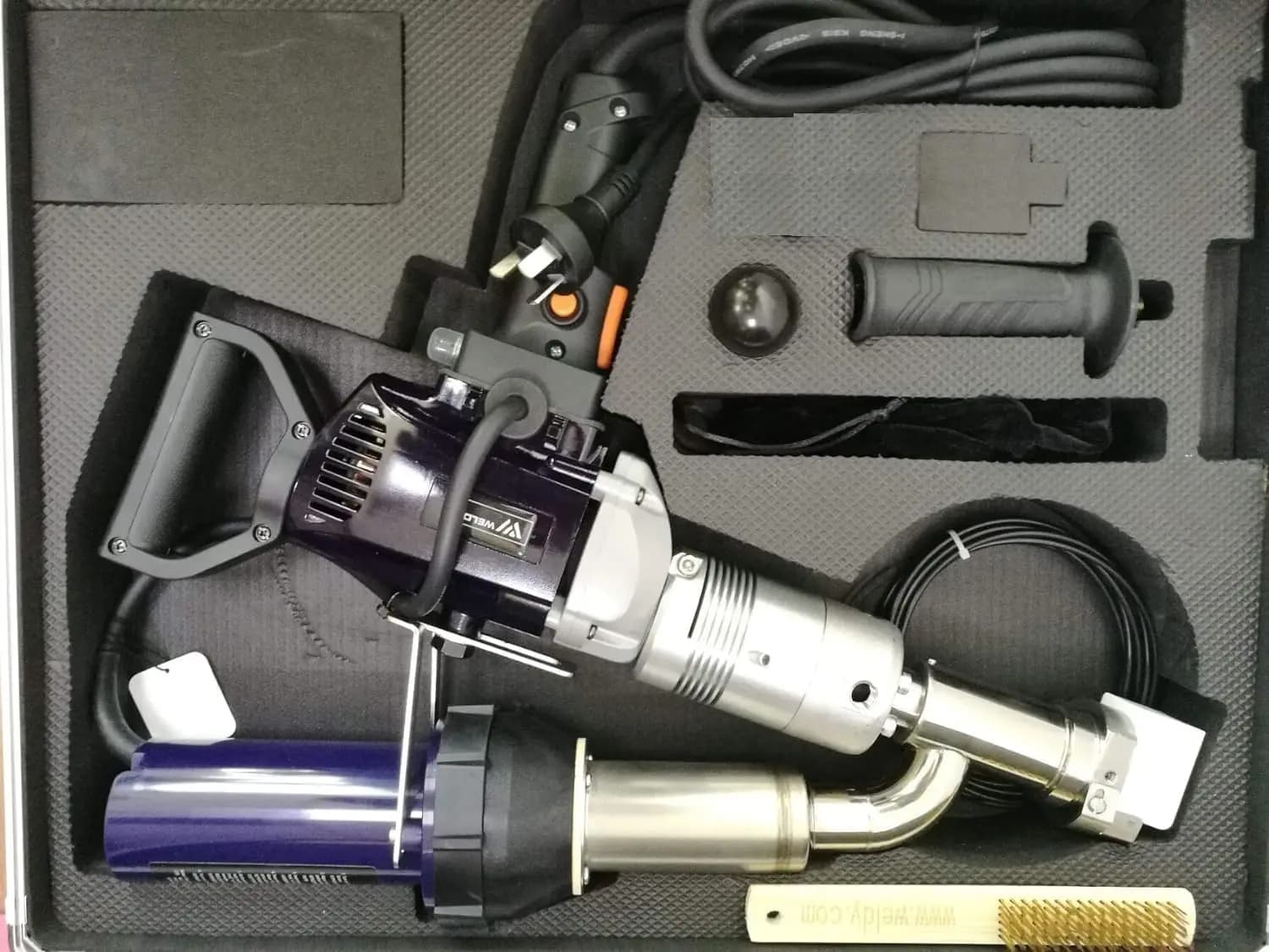 EX2 WELDY 3400W Kit saldatrice per estrusione di plastica portatile Saldatore per plastica ad aria calda Pistola Saldatore per estrusore per saldatura in vinile