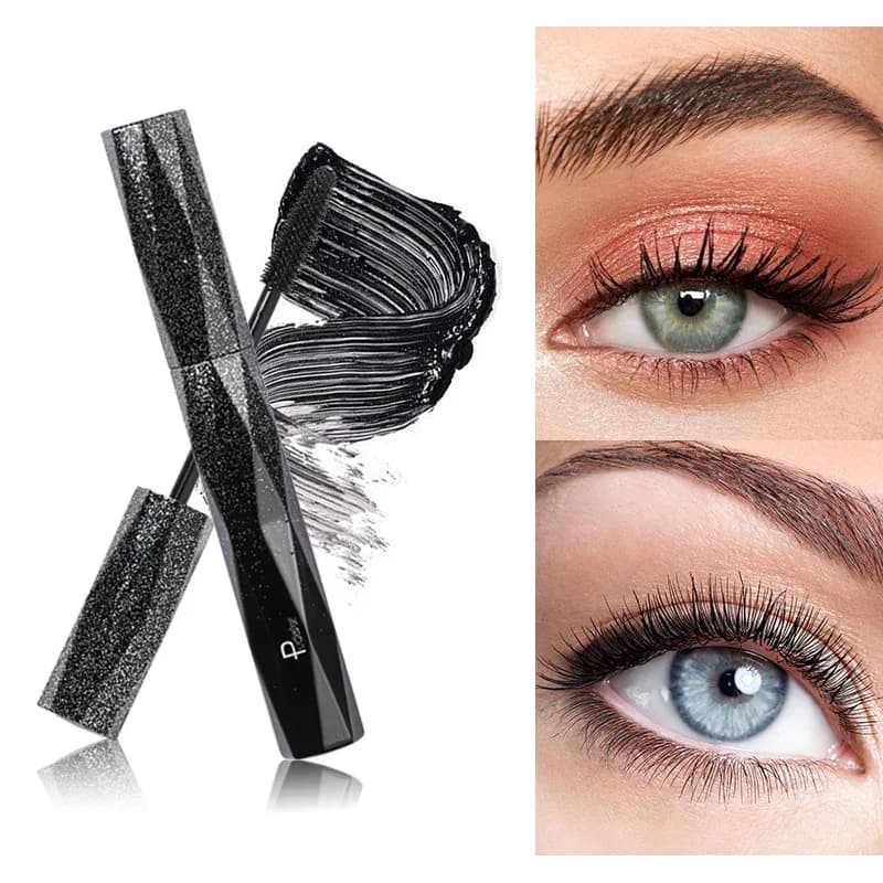 Mascara Galaxy 4D Midnight Sparkle Wand, elongating, fast drying, intense black, Curl Tubing technology for dramatic party look and appointment