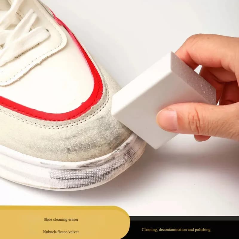 Piccolo strumento per la pulizia delle scarpe, gomma per la pulizia di pelle scamosciata e sneaker bianche, gomma per la rimozione delle macchie e la pulizia a secco.