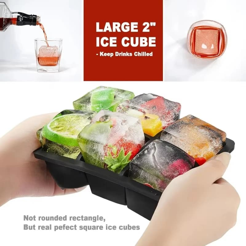 Stampi per Cubetti di Ghiaccio in Silicone, Forme Sferiche Riutilizzabili per Whisky, Cocktail, Succhi, Accessori per Bar e Cucina
