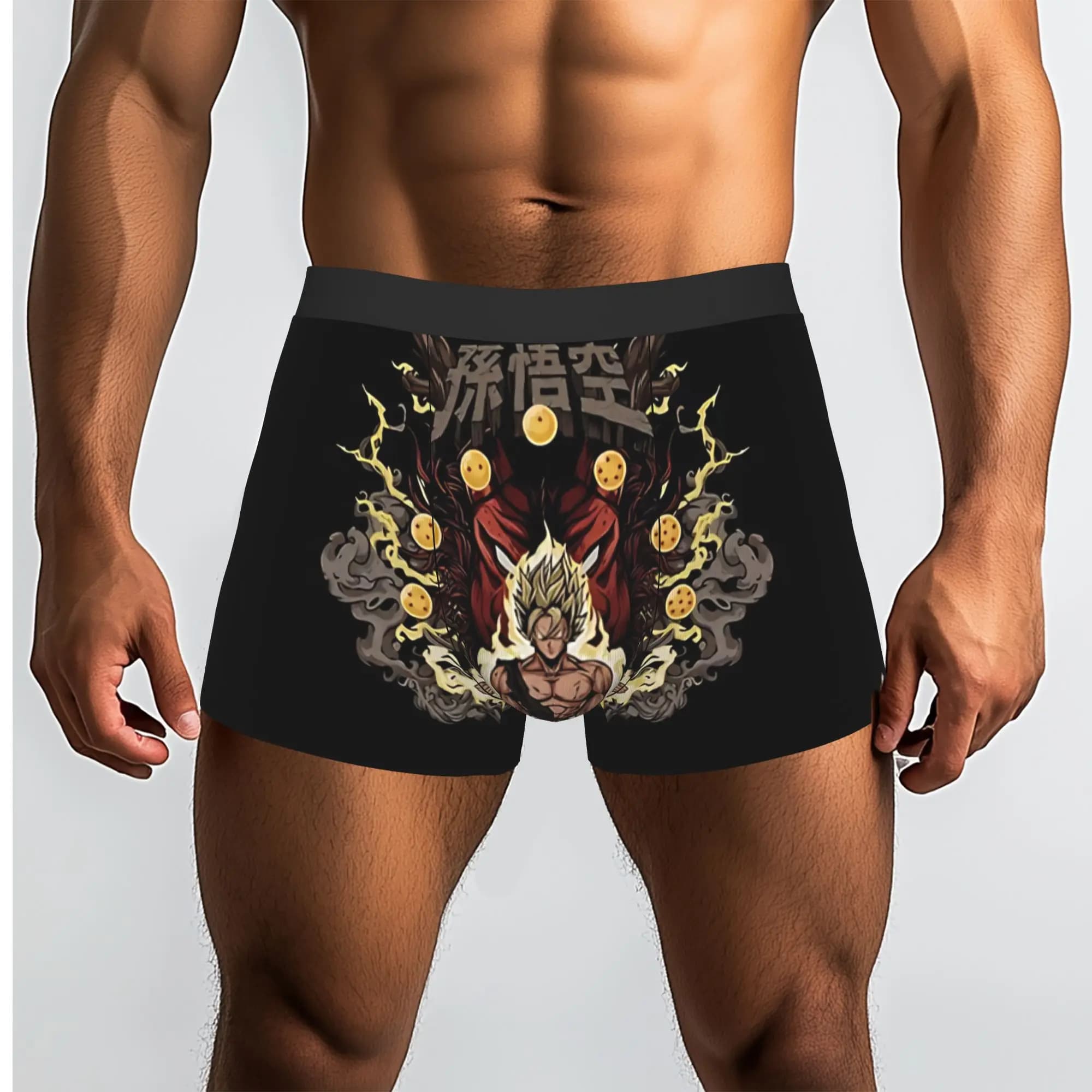 In Action Bandai DRAGON BALL Underpants Homme Mutandine da uomo Intimo da uomo Pantaloncini comodi Boxer Briefs