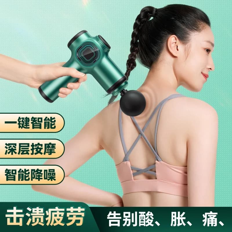 6-head electric battery with display for muscle relaxation and fitness, shoulder and neck massager with high frequency vibration