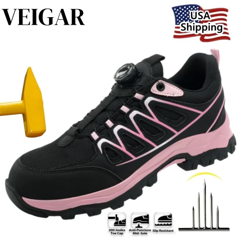 Scarpe da lavoro protettive con punta in acciaio Scarpe antinfortunistiche anti-sfondamento Scarpe da ginnastica da lavoro leggere da donna Scarpe indistruttibili anti-pugnalata traspiranti
