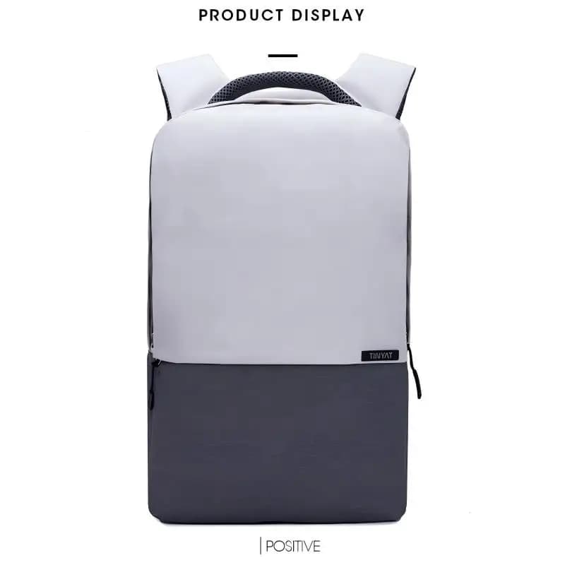 TINYAT Men's Fashion Backpacks,With USB Port Breathable Back Lightweight Travel Backpack School, Travel, Library School Bag